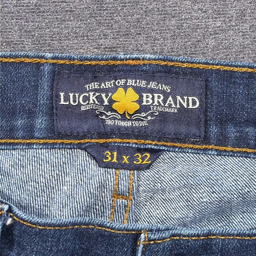 Lucky Brand 221 Original Straight Jeans Men 31x32 Blue Denim Stretch Casual